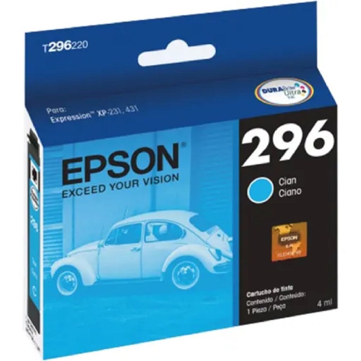 EPSON - Cartucho de Tinta Epson T296 4ml pág. 250 Cyan T296220-AL