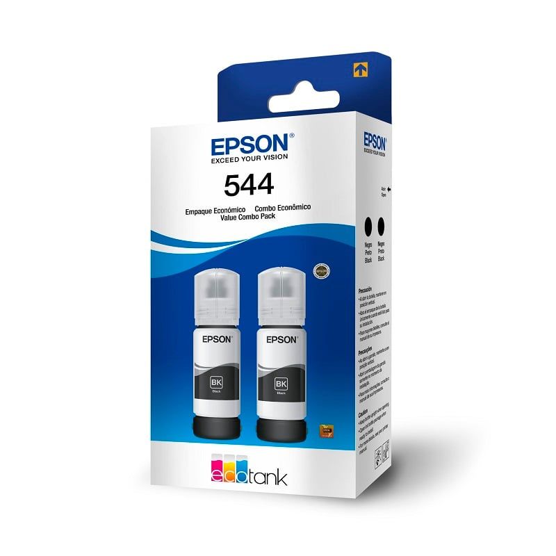 EPSON - Botellas de Tinta Epson T544 pág. 4.500 Negro T544120-2P