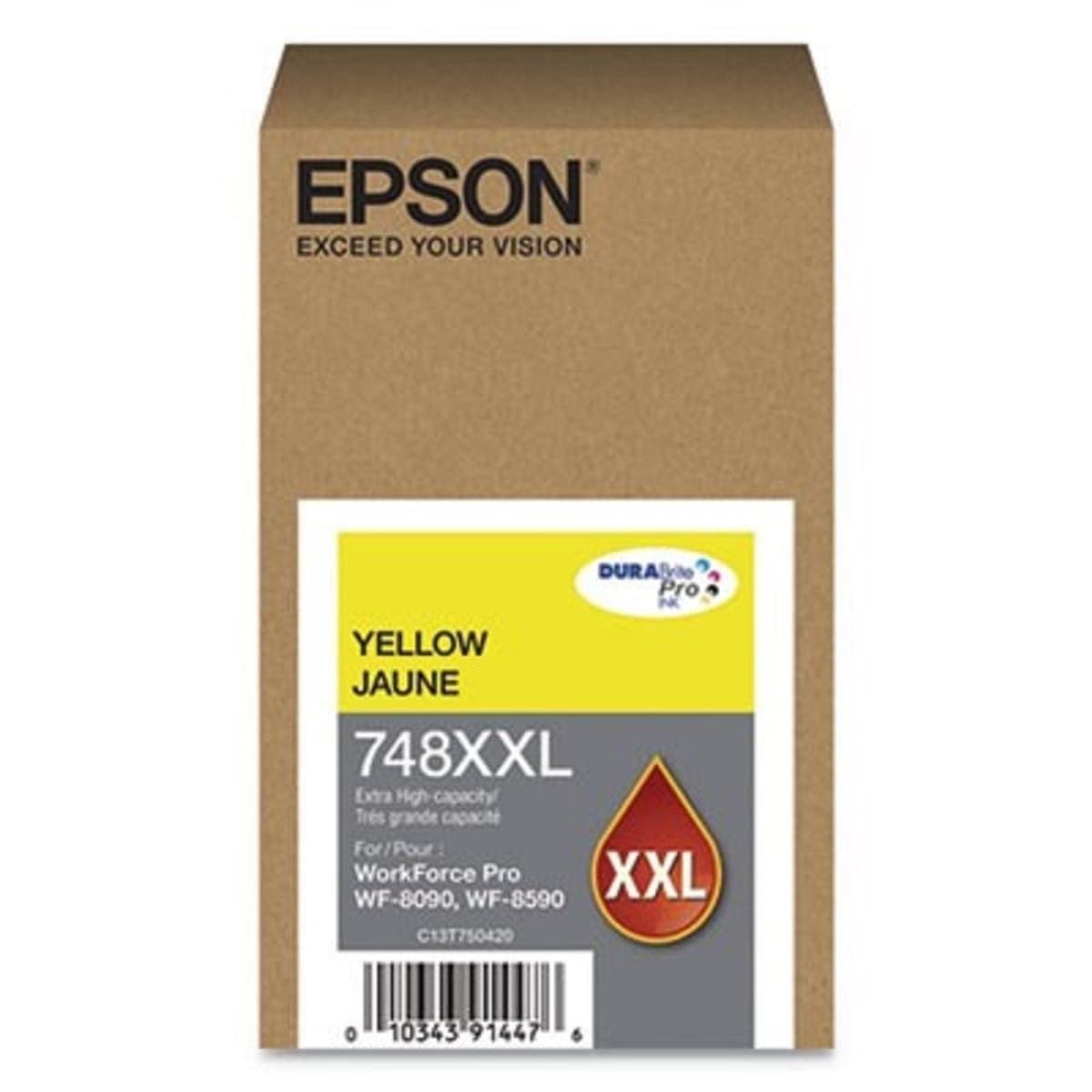 EPSON - Cartucho de Tinta Epson 748XXLpág. 7.000 Amarillo T748XXL420-AL