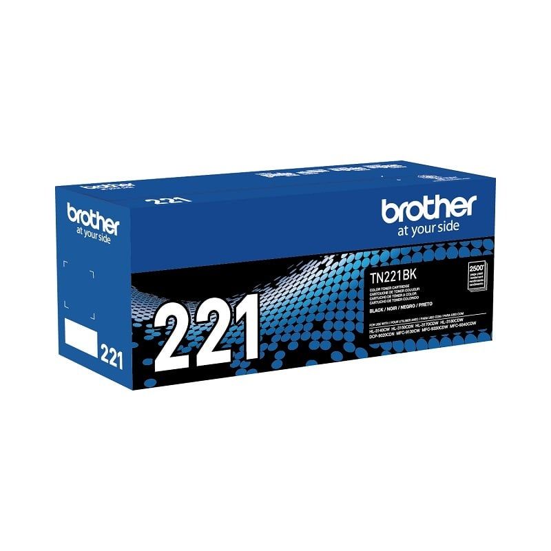 BROTHER - Cartucho de Tóner Brother TN-221BK 2.500 pág. Negro