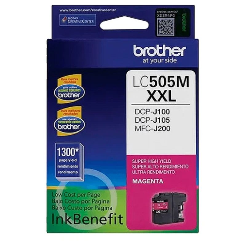 BROTHER - Cartucho de Tinta Brother LC505M XL 1.300 pág. Magenta