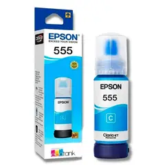EPSON - Botella de Tinta T555 70ml pág. 6.200 Cyan T555220-AL