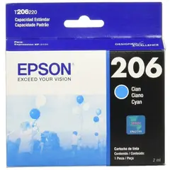 EPSON - Cartucho de Tinta T206 2ml pág. 200 Cyan T206220-AL.