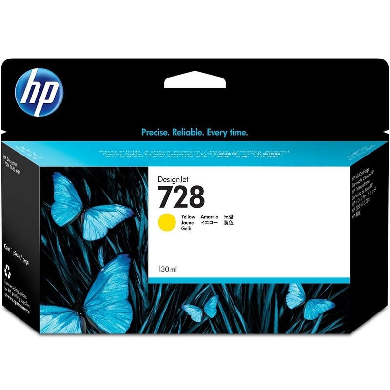 HP - Cartucho de Tinta HP 728 130ml Amarillo F9J65A