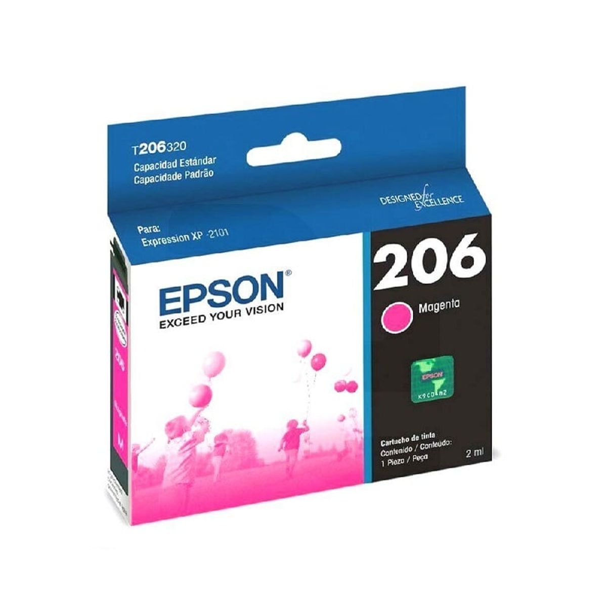 EPSON - Cartucho de Tinta Epson T206 2ml pág. 200 Magenta T206320-AL