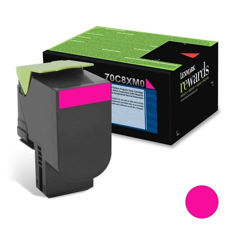 LEXMARK - Cartucho de Tóner Lexmark 70C8XM0 pág. 4.000 Magenta Alto Rendimiento