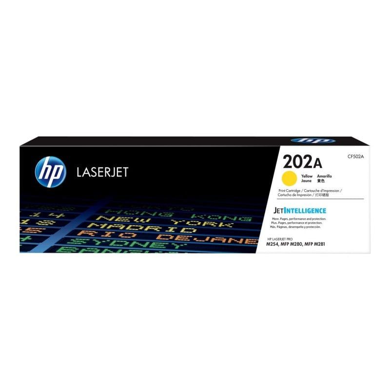 HP - Cartucho de Tóner HP 202A pág. 1.300 Amarillo CF502A