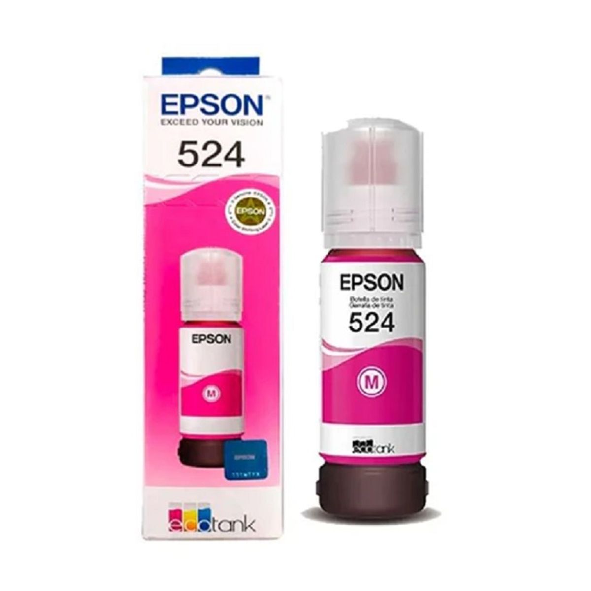 EPSON - Botella de Tinta Epson T524 17,26ml pág. 6.000 Magenta T524320-AL