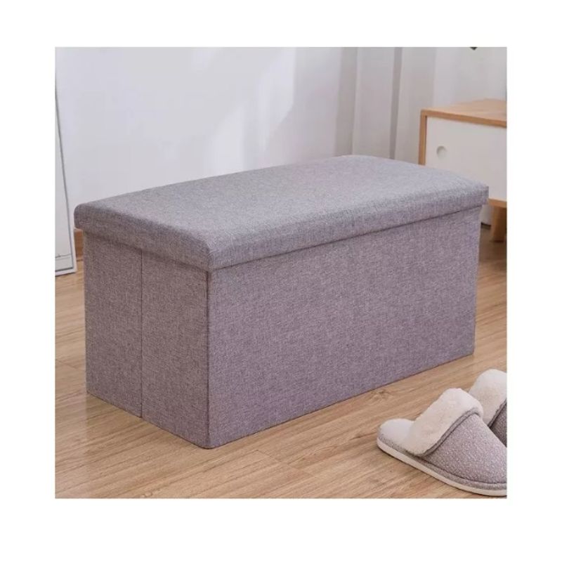 XTECH - Puff Silla Cubo Organizador Plegable Mediano Gris