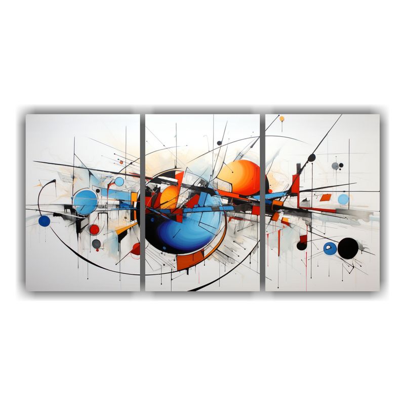 GENERICO - Lienzos Abstractos Grandes De Arte Gráfico En Tela Sublimad 240x120cm