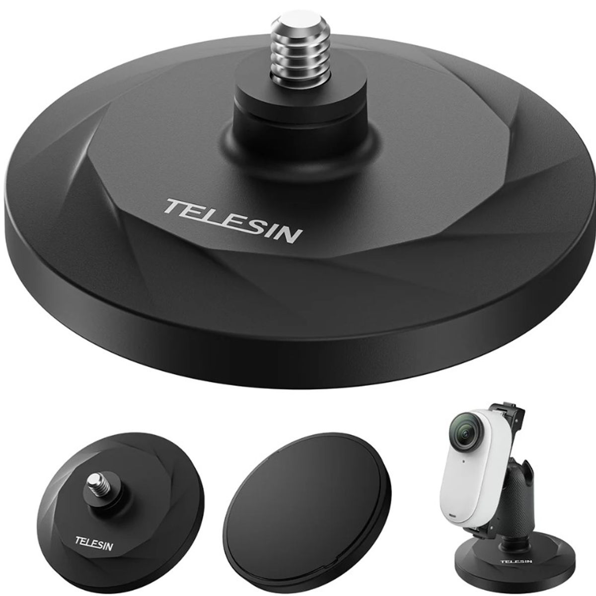 TELESIN - Base Magnética para Camaras Insta360 Gopro DJI OSMO etc