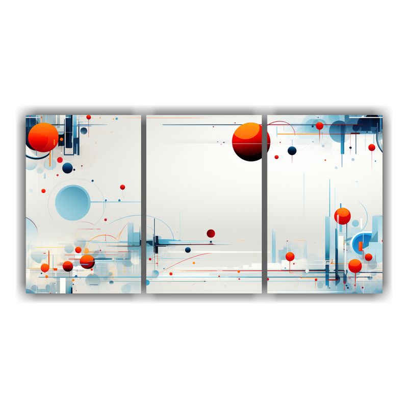 GENERICO - Cuadros Horizontales Abstractos John Harris Arte Grafico 240x120cm