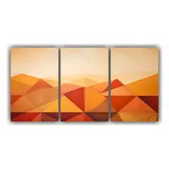 GENERICO - Pinturas Decorativas De Arte Geométrico En Cálidos Colores 240x120cm