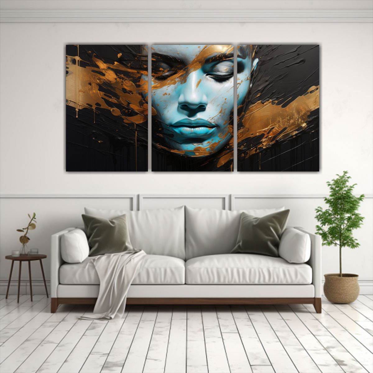 GENERICO - Pinturas De Pared Abstracción Con Efecto Visual Contornos F 240x120cm