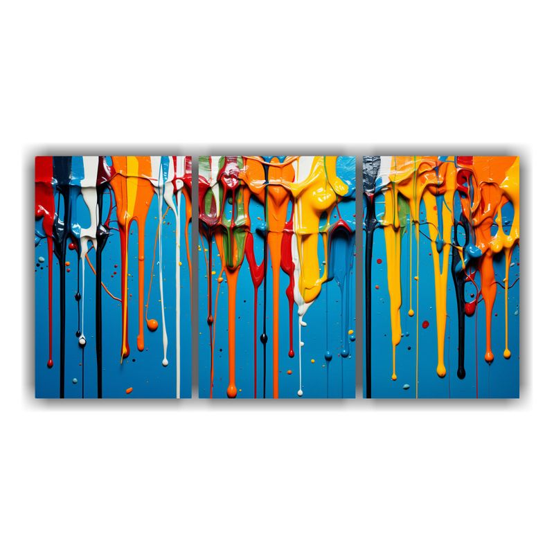 GENERICO - Cuadro De Pared Abstracto Armonía Cromática Estilo De Pint 240x120cm