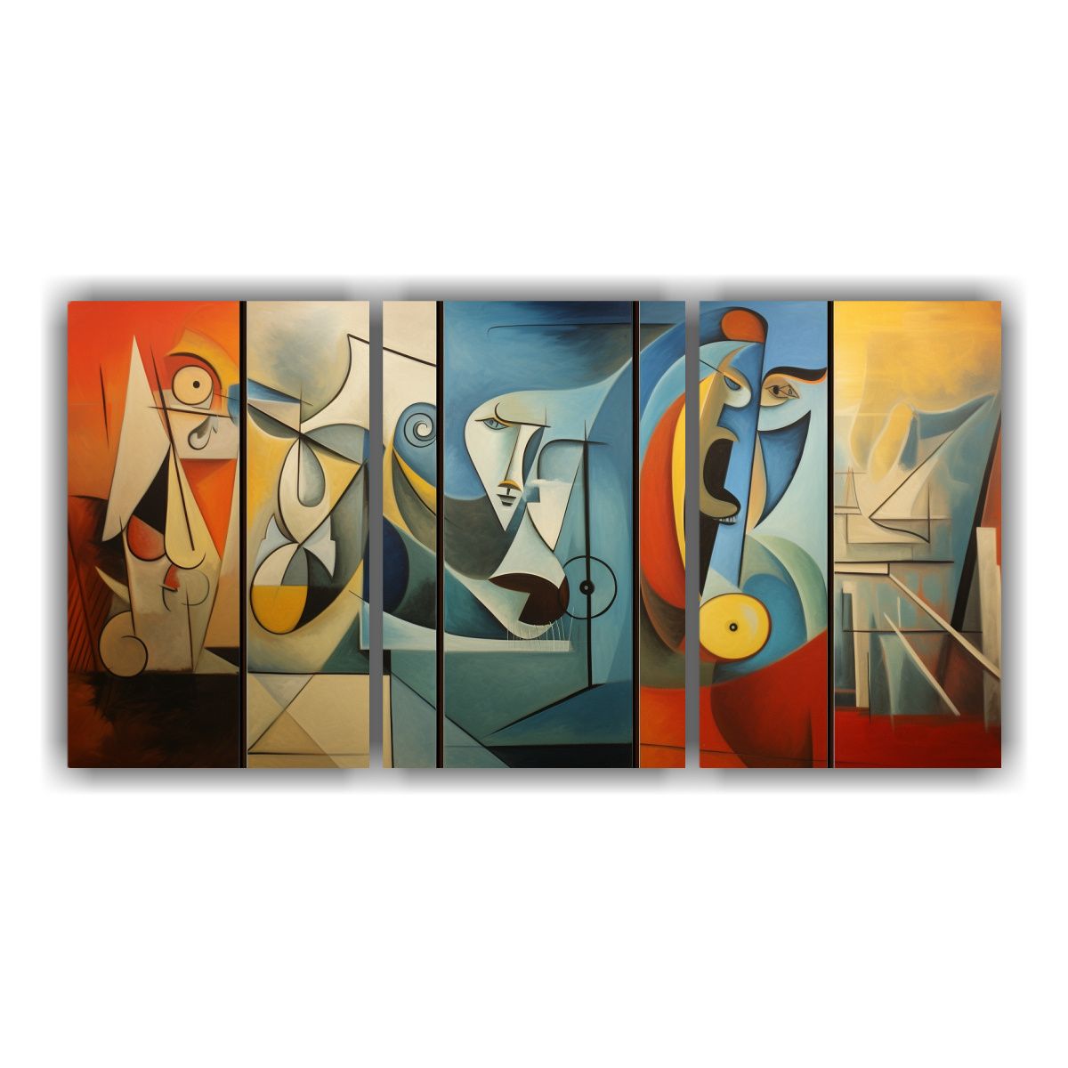 GENERICO - Cuadros Modernos Perspectiva Cuadros Picasso Abstractos 240x120cm