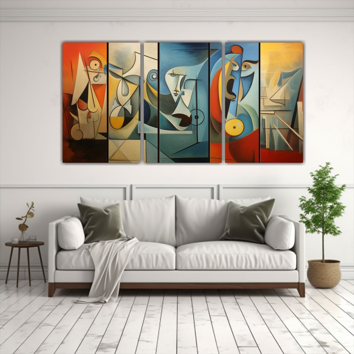 GENERICO - Cuadros Modernos Perspectiva Cuadros Picasso Abstractos 240x120cm