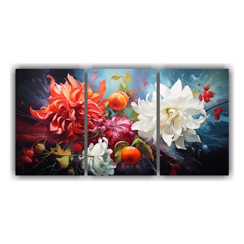 GENERICO - Cuadros Modernos Abstractos De Flores Mágicas 240x120cm
