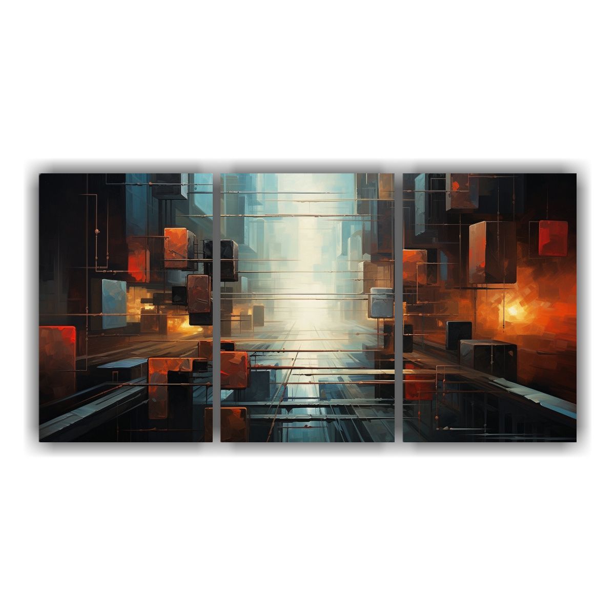 GENERICO - Cuadros Abstractos Para Dormitorio: Inspiración En Tres Lie 240x120cm