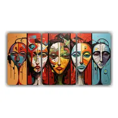 GENERICO - Cuadros Abstractos Figuras Humanas En Movimiento 240x120cm