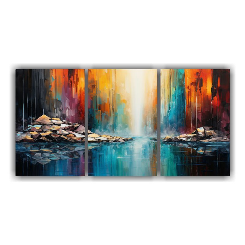 GENERICO - Pinturas Decorativas Abstractas Con Cascadas Emocionales 240x120cm