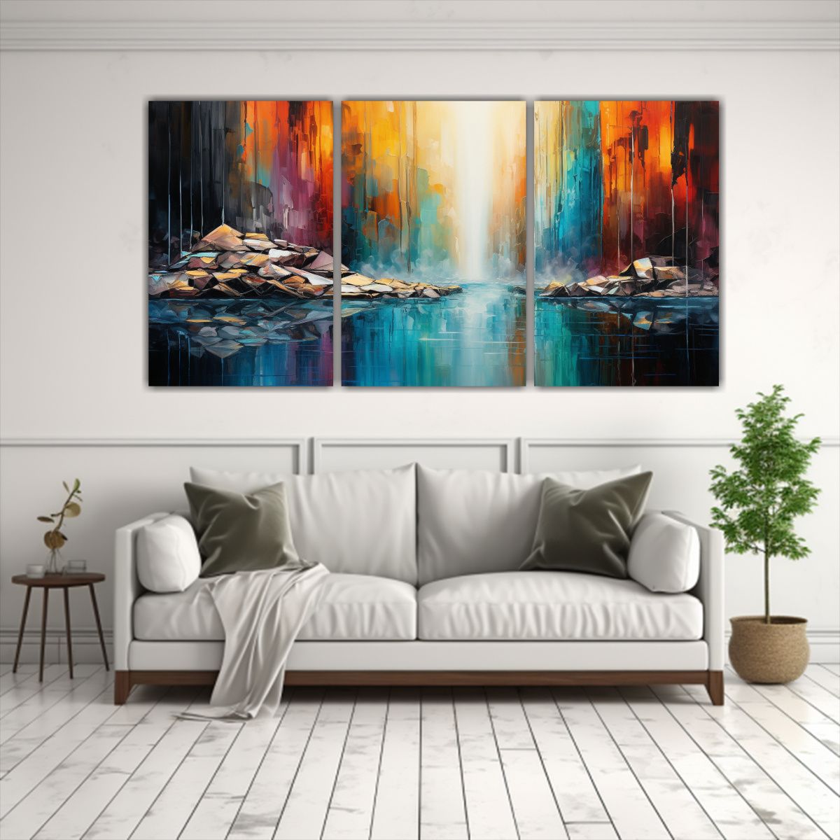 GENERICO - Pinturas Decorativas Abstractas Con Cascadas Emocionales 240x120cm