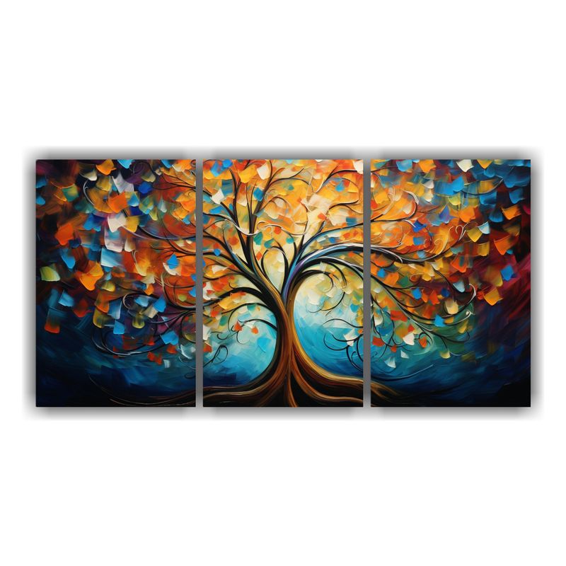 GENERICO - Cuadros Abstractos De árbol Para Oficina 60x30cm