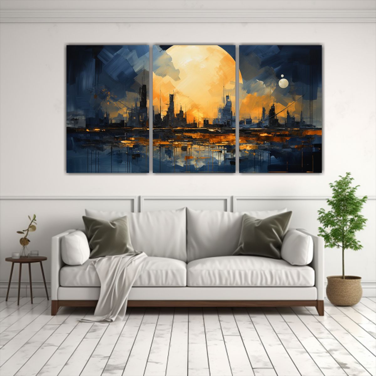 GENERICO - Conjunto De 3 Cuadros Conceptual Mágico Arte Decorativo 240x120cm