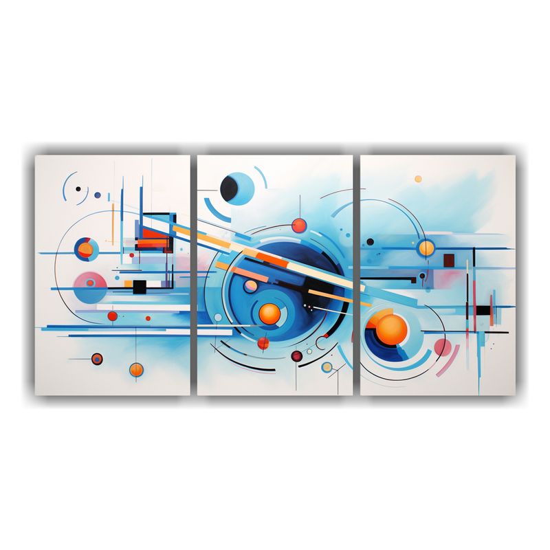 GENERICO - Cuadros Impreso Pop Art Abstracto Azul Hermosa Pintura Al Es 240x120cm