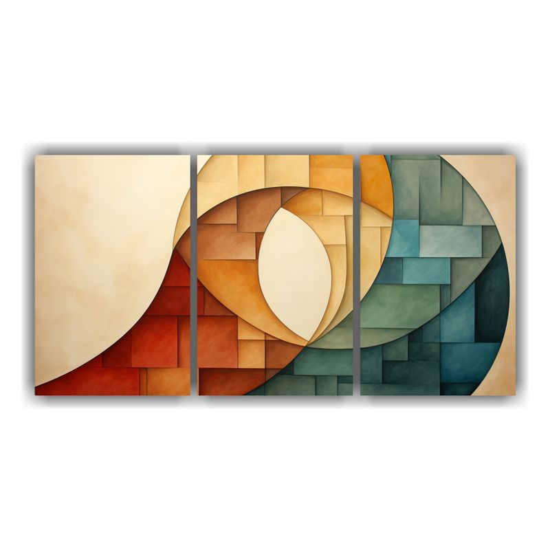 GENERICO - Cuadros De Textura Con Formas Matemáticas Para Diseño 2D 240x120cm