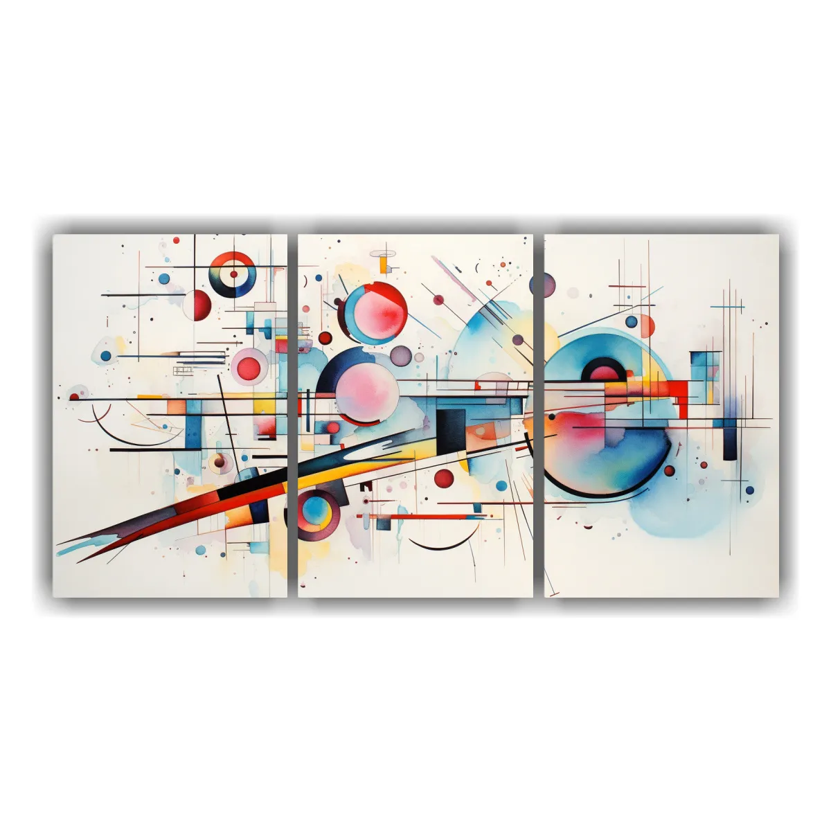 GENERICO - Pintura Decorativa De Acuarela Abstracta De Kandinsky 240x120cm