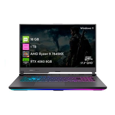 Asus Notebook Gamer Rogstrix G17 Ryzen 9 16Gb 1Tb Rtx4060