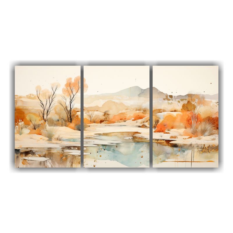 GENERICO - Paisaje Oasis Desierto Composición Dinámica Arte Alta Cali 240x120cm