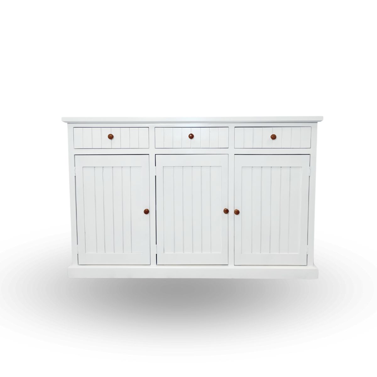 GENERICO - BUFFET RUSTICO DISEÑO RANURADO 140x35x90 cm de alto Vintage Moderno
