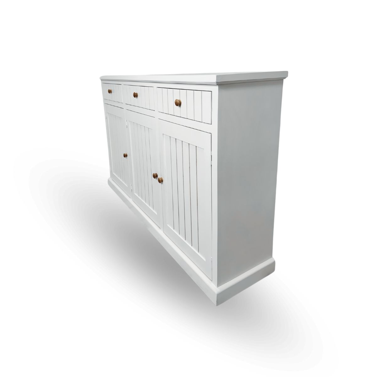 GENERICO - BUFFET RUSTICO DISEÑO RANURADO 140x35x90 cm de alto Vintage Moderno