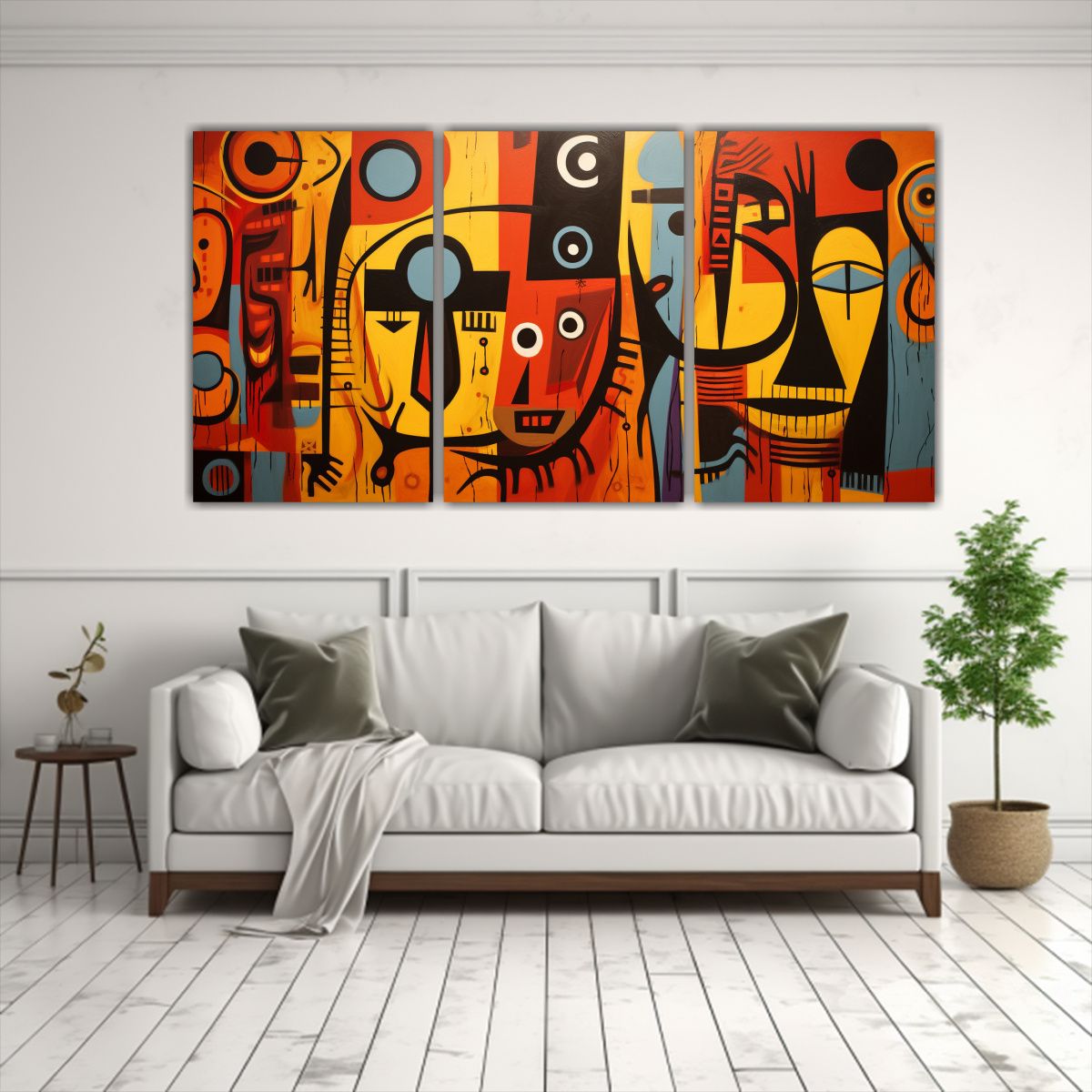 GENERICO - Pinturas De Pared Estilo Galería De Arte Africano Interpret 240x120cm