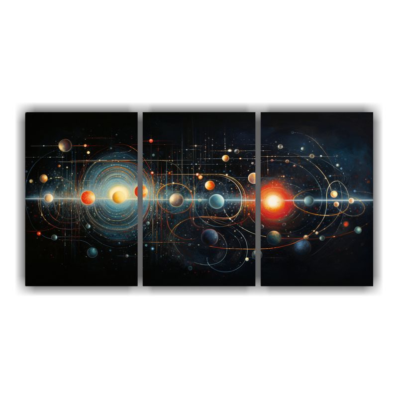 GENERICO - Cuadro Decorativo Abstracto De Alineación Celestial, Forma  240x120cm