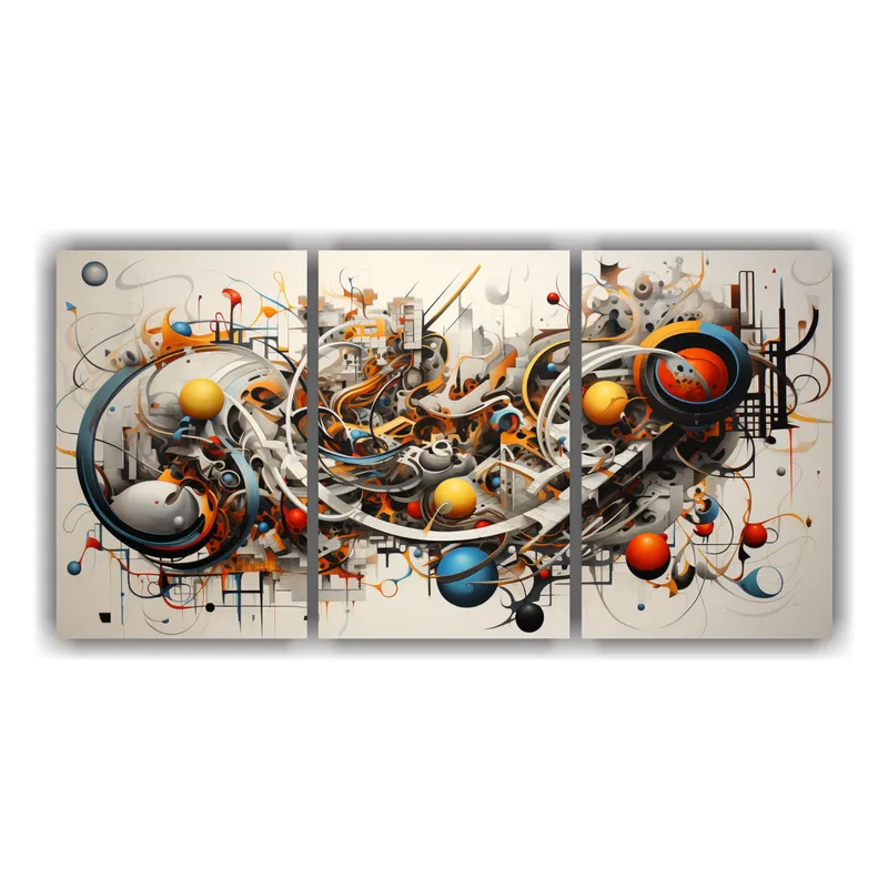 GENERICO - Artes Pared Escena Abstracta Armonía Caos Y Orden 240x120cm