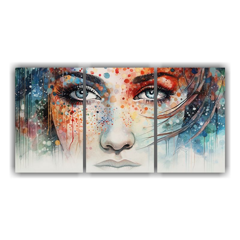 GENERICO - Pintura Decorativa De Fusión Intensa De Acuarelas Y Puntill 240x120cm