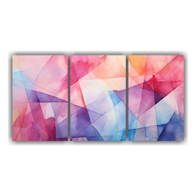 GENERICO - Pinturas Decorativas De Tres Lienzos Modernos Armonía De Co 240x120cm