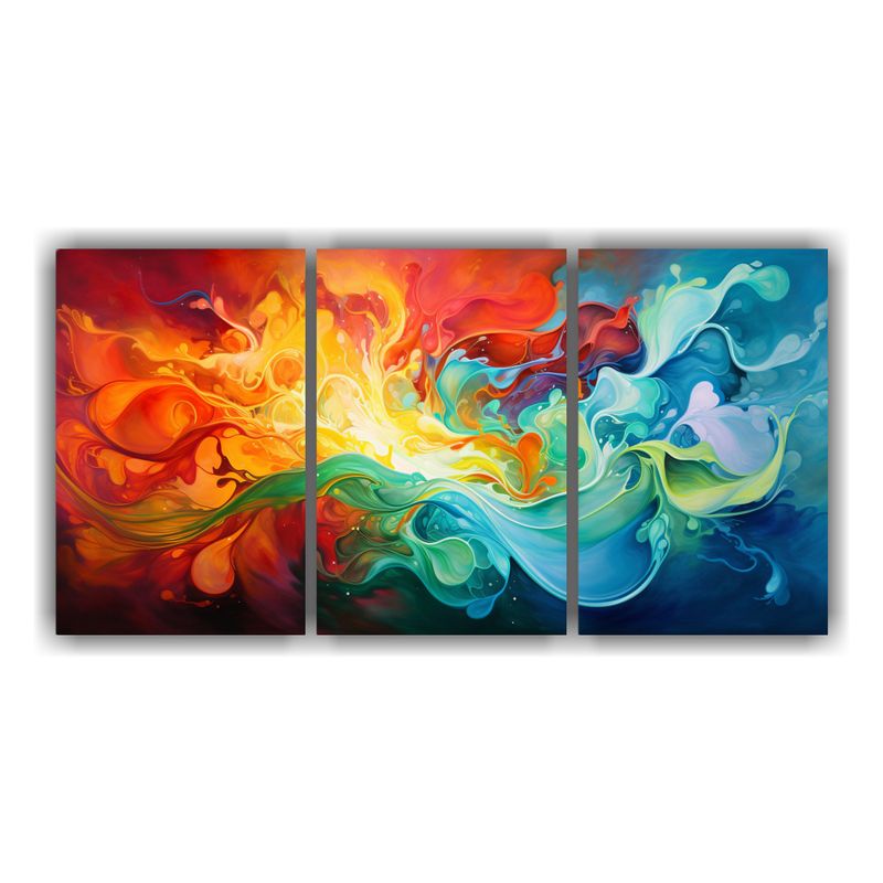 GENERICO - Artes De Pared Creativa Abstracta Simétrica Fusión De Lite 240x120cm