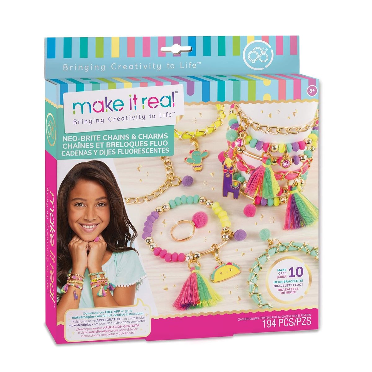 MAKE IT REAL - Set Para Armar Pulseras Neobrite Chains Charms Make It Real