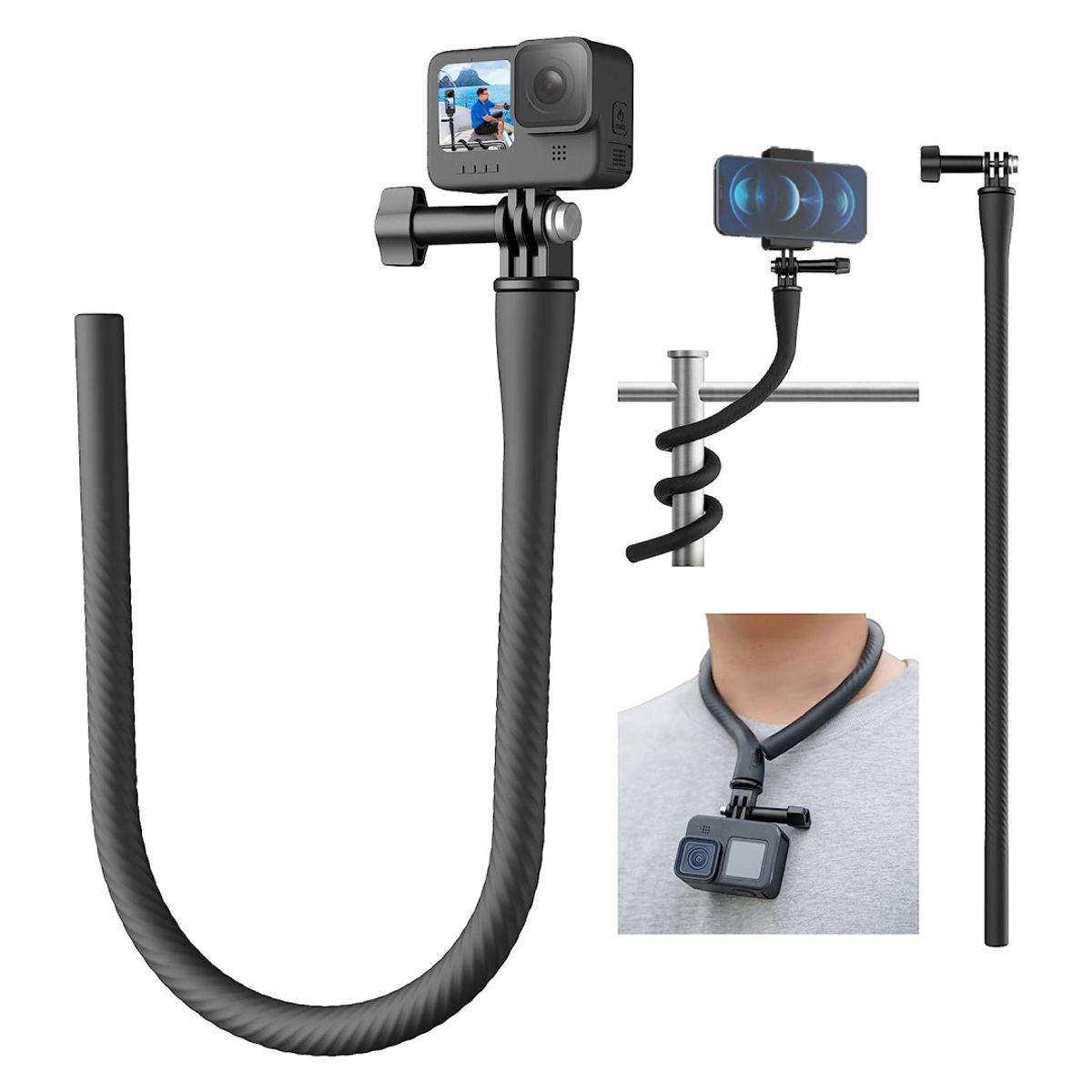 TELESIN - Flexible para Smartphone y Cámaras Gopro u Otras de 52cm - Telesin