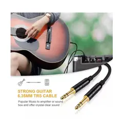 GENERICO - Cable Jack Plug 6.3 Mm Mono Guitarra Amplificador 1.5 Mts