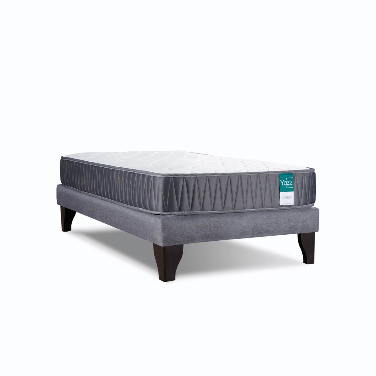 YAZZ - Cama Europea 1.5 Plazas Forest Colchon de Resortes Bonnel Yazz