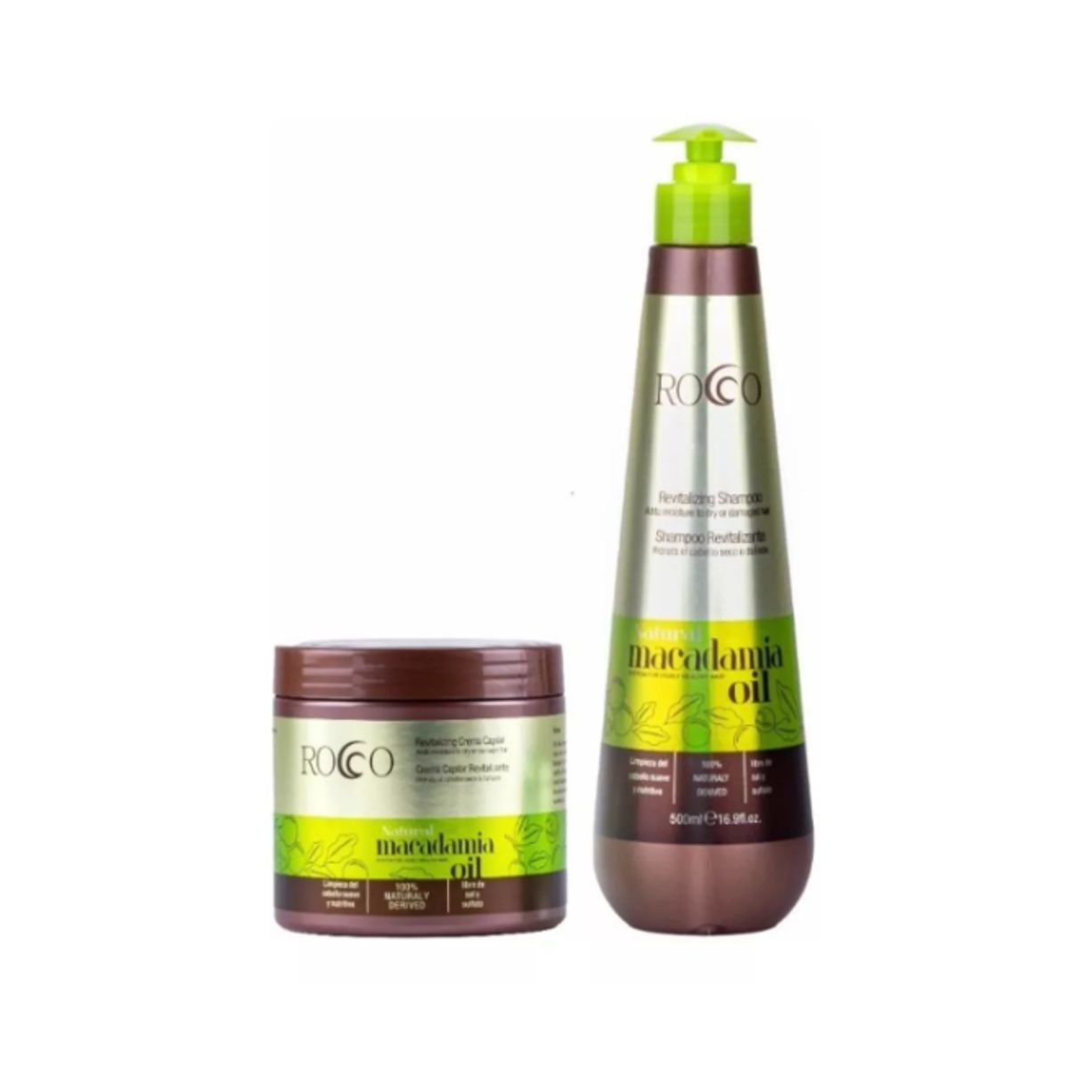 ROCCO - Shampoo  Y Crema Capilar Macadamia Oil Rocco 500ml