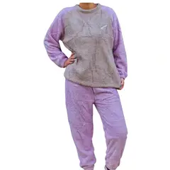 LIKE SHOP - Pijama Mujer Corderito y polar Sin Gorro Calidad Premium cm697