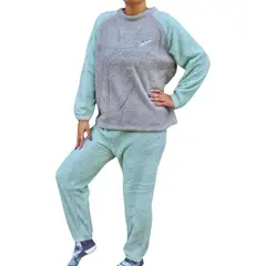 LIKE SHOP - Pijama Mujer Corderito y polar Sin Gorro Calidad Premium cm697