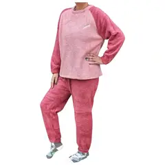 LIKE SHOP - Pijama Mujer Corderito y polar Sin Gorro Calidad Premium cm697