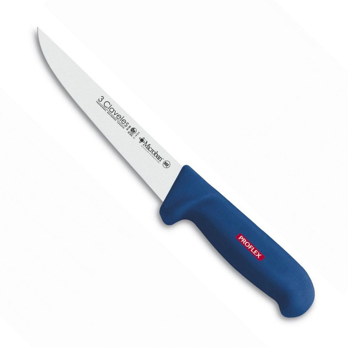 3 CLAVELES - Cuchillo Deshuesador 18 cm Azul